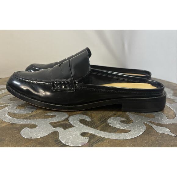 Banana Republic Shoes - Banana Republic Leather Mules Backless Penny Loafers Women’s 7 Black old money